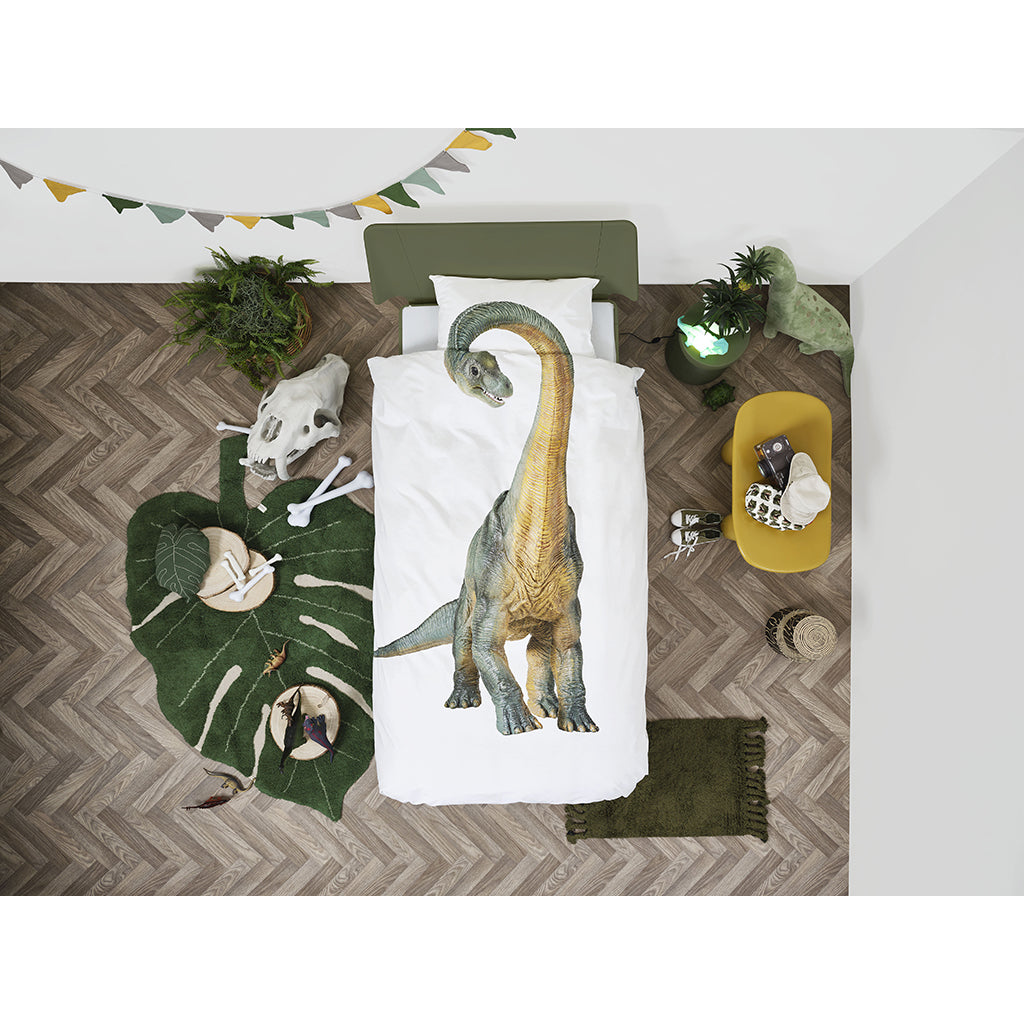 Snurk voksensengetøj, økologisk - Brontosaurus