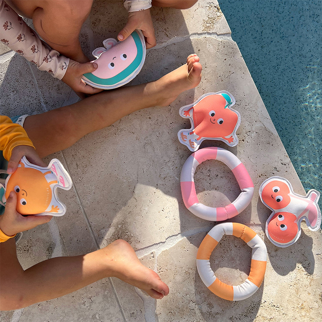 Sunnylife Dykker venner, Peach Multi sæt m 6 stk.