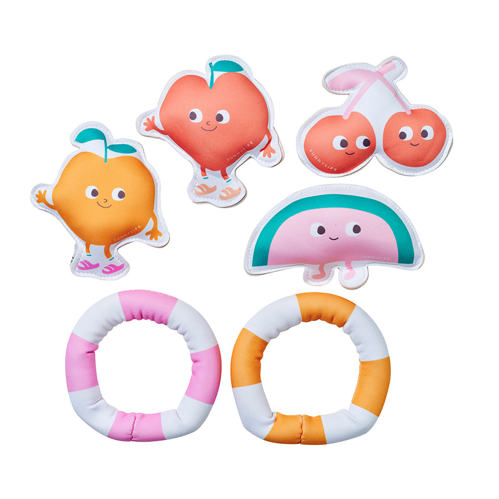 Sunnylife Dykker venner, Peach Multi sæt m 6 stk.