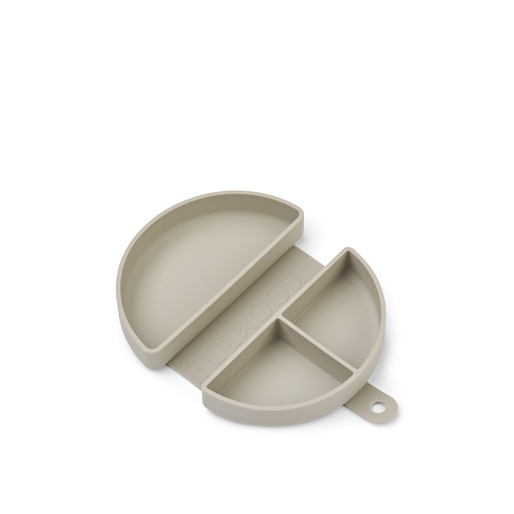 Liewood Eugene foldbar madkasse i silikone - Dinosaurus/ Mist