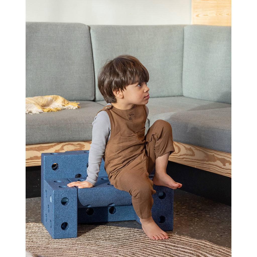 Modu byggelegetøj i skum, Explorer sæt, 20 dele - Deep blue/ Sky blue