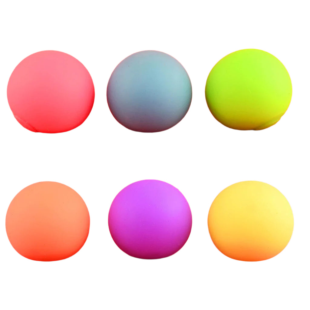 Robetoy squeeze ball, glitter - 3-pak. Neon