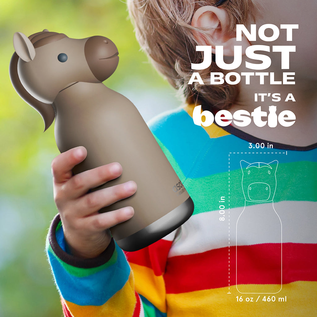 Asobu Bestie Animal termo drikkedunk, 460 ml. - Hest