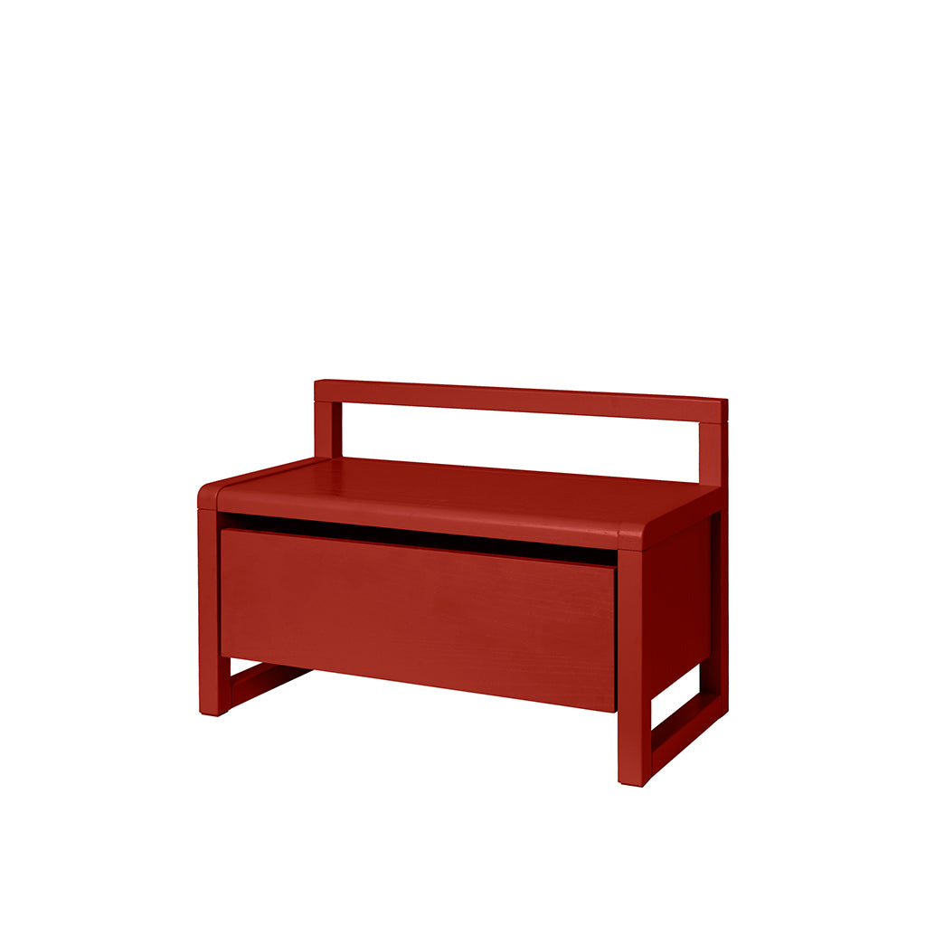 ferm Living børnebænk m opbevaring, Little Architect storage bench - Poppy Red