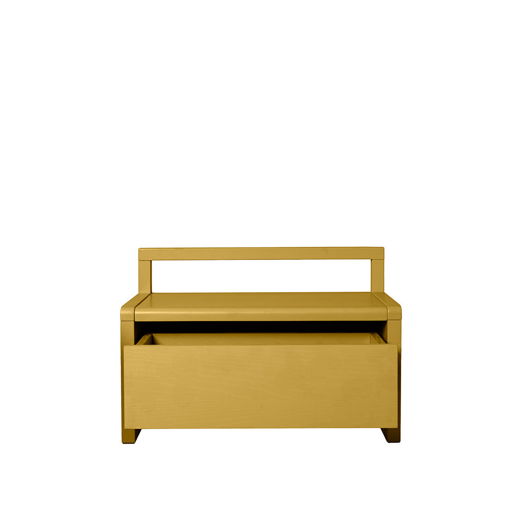 ferm Living børnebænk m opbevaring, Little Architect storage bench - Yellow