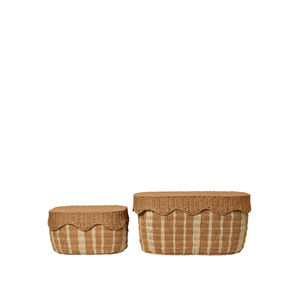 ferm Living Rivan kurvesæt, sæt m 2 stk - Natural/off-white