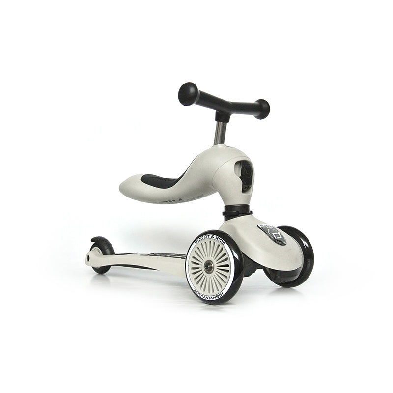 Scoot and Ride, Highway Kick 1, Push & Go scooter m skubbestang - Ash