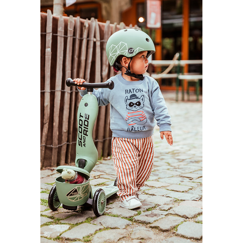 Scoot and Ride, Highway Kick 1, Push & Go scooter m skubbestang - Steel