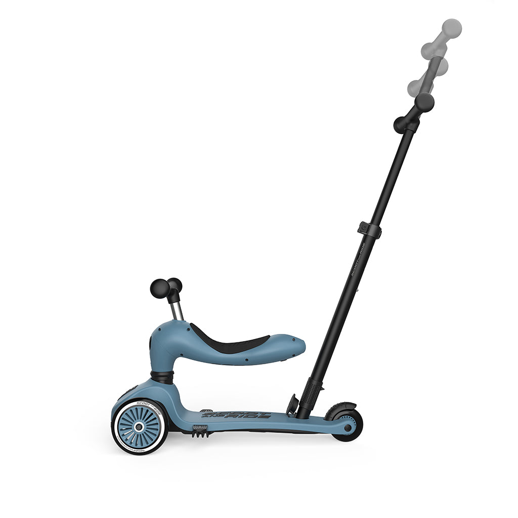 Scoot and Ride, Highway Kick 1, Push & Go scooter m skubbestang - Steel
