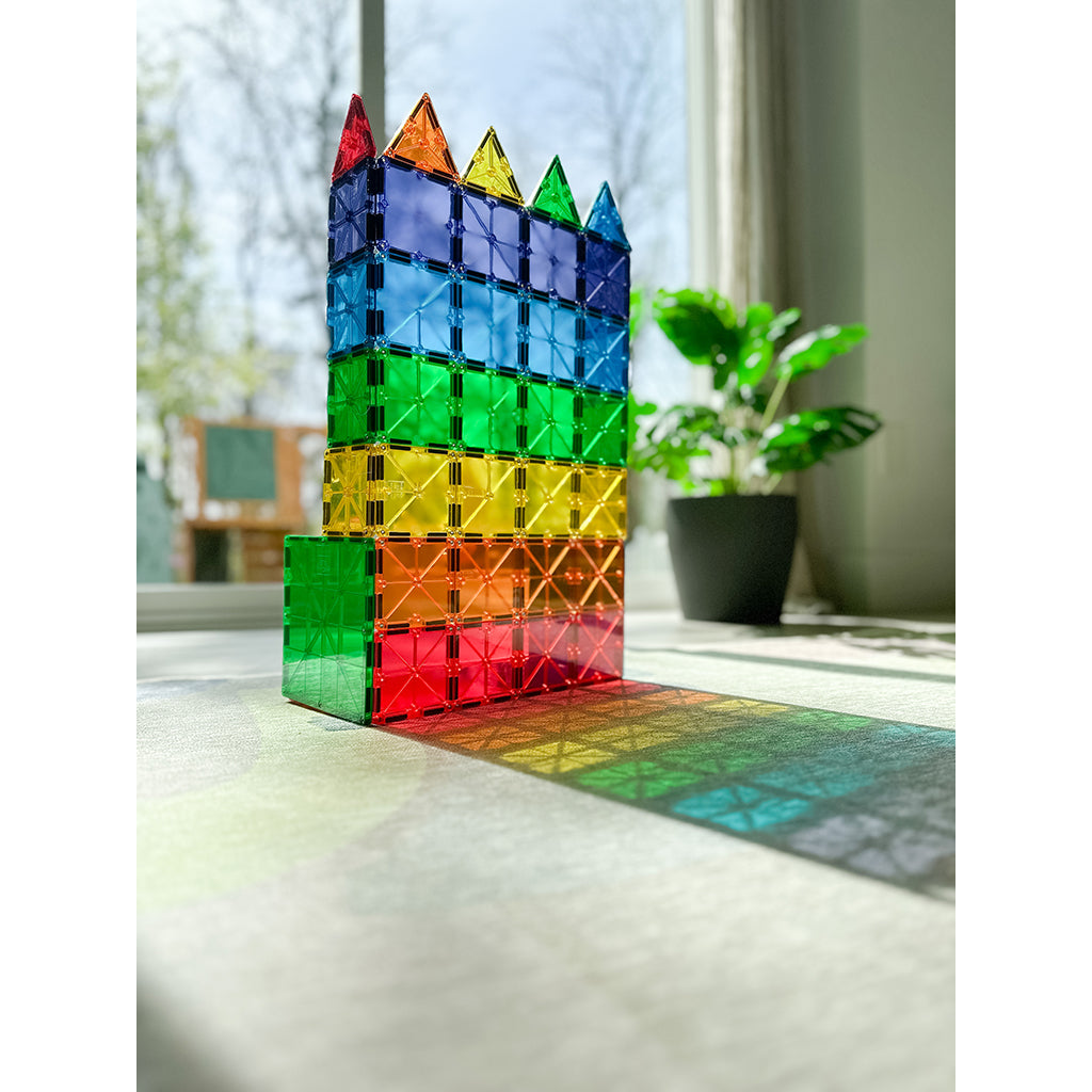 Magna-Tiles Clear Colours, Magnetisk byggesæt m. 100 dele