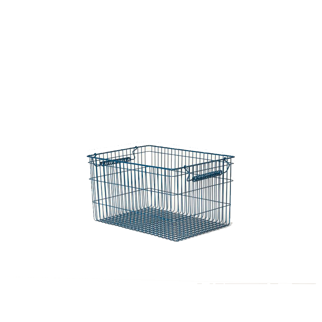 ferm Living trådkurv, Cala Stackable Baskets, Sæt m. 2 stk. - Dark blue