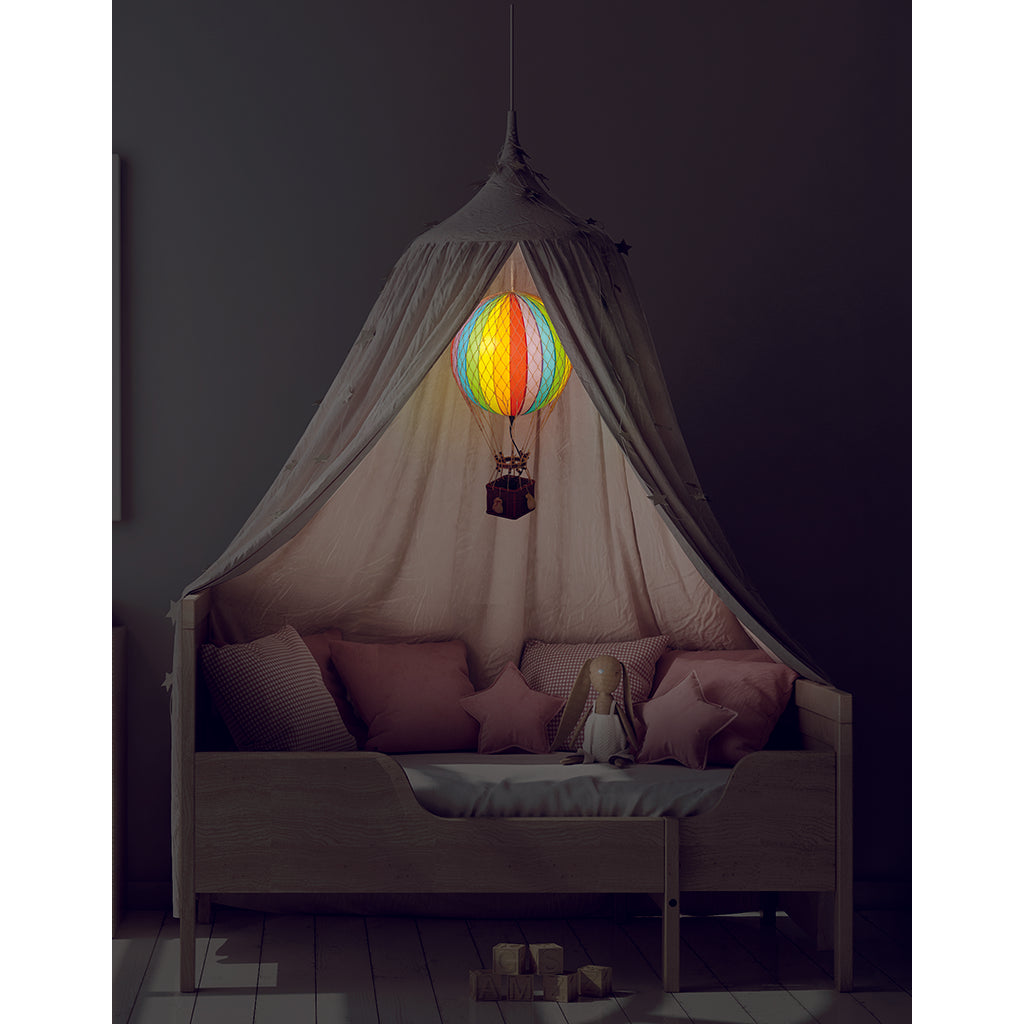 LED Luftballon, Blue stars - 32 cm