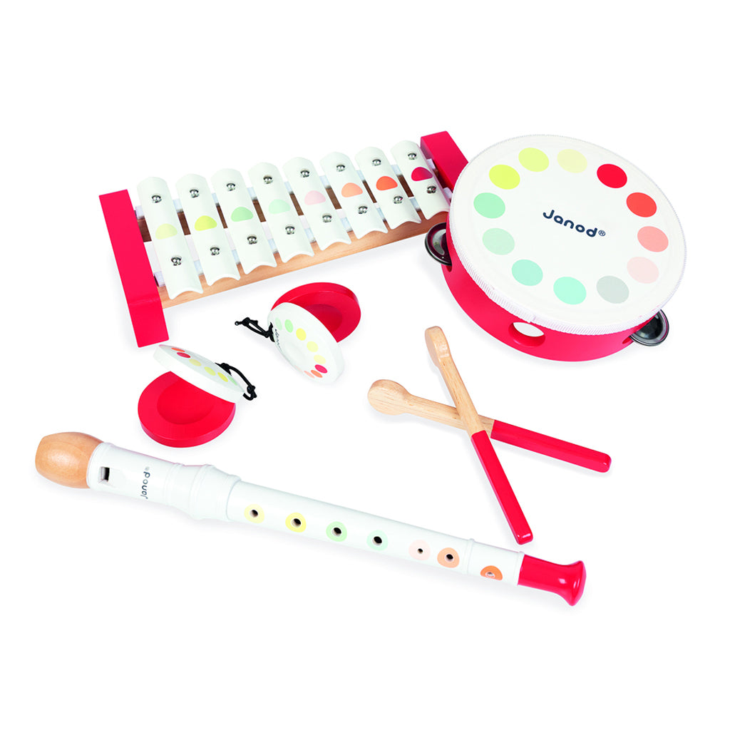 Janod Confetti sæt m 4 musikinstrumenter
