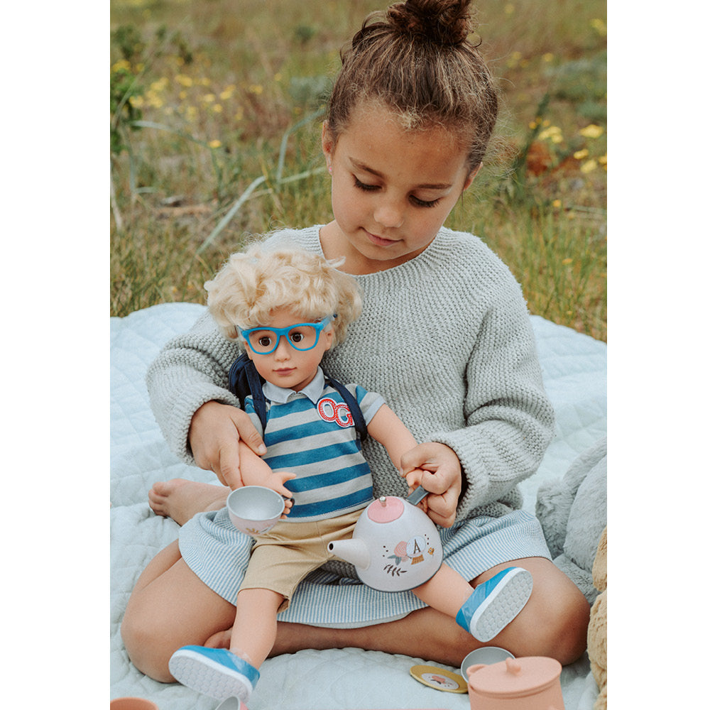 Moulin Roty kuffert med tesæt, 14 dele - Les Parisiennes