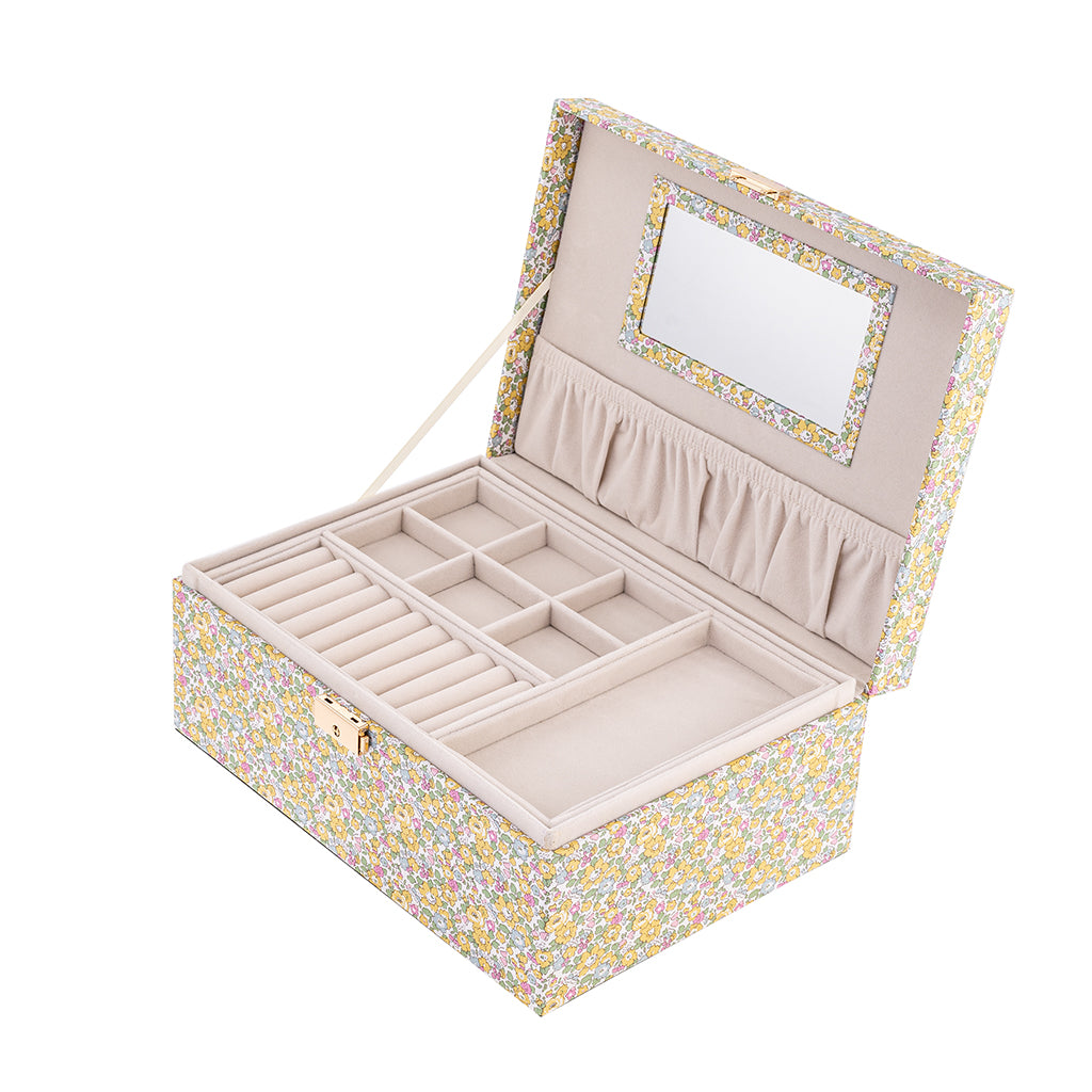 Bon Dep smykkeskrin m. Liberty print, Square - Betsy Ann