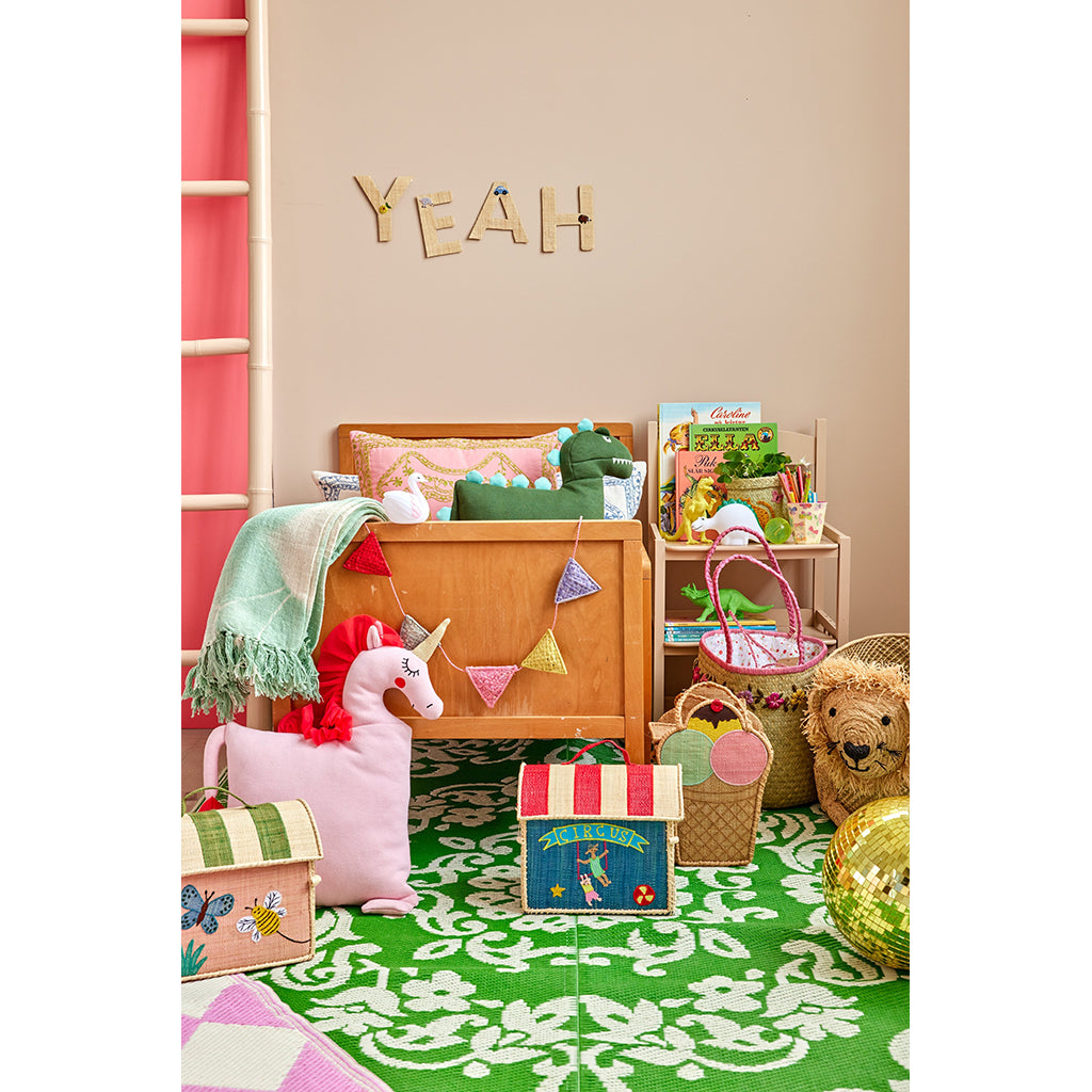 Rice kurvehus til opbevaring, Ekstra small, blå - Cirkus