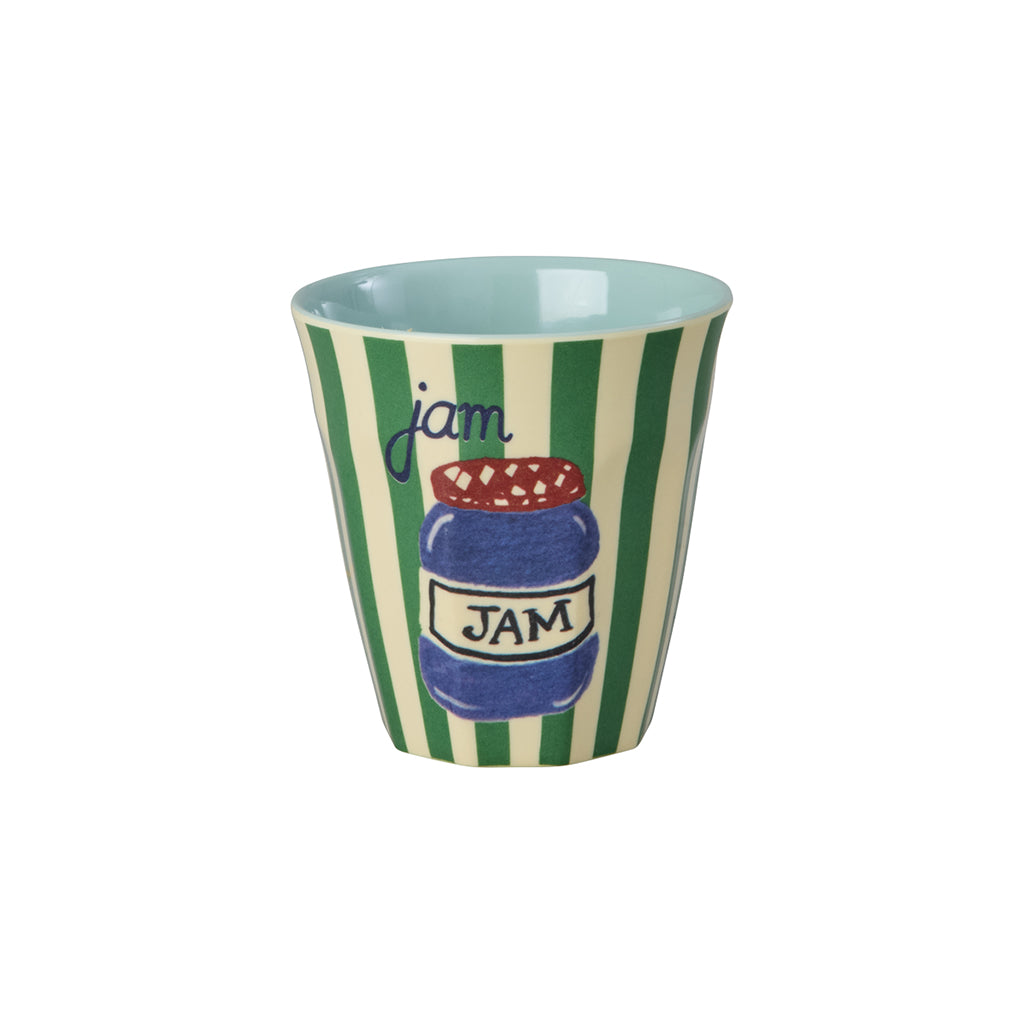 Rice melamin kopper, Blue ABC print, 6-pak - Lille