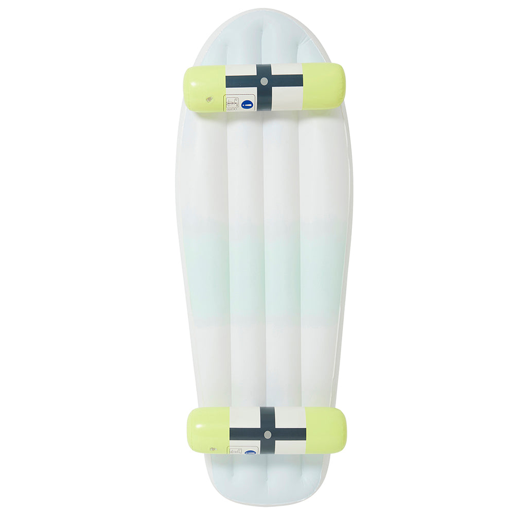 Sunnylife luftmadras, skateboard - blue/lime - Fra 6 år