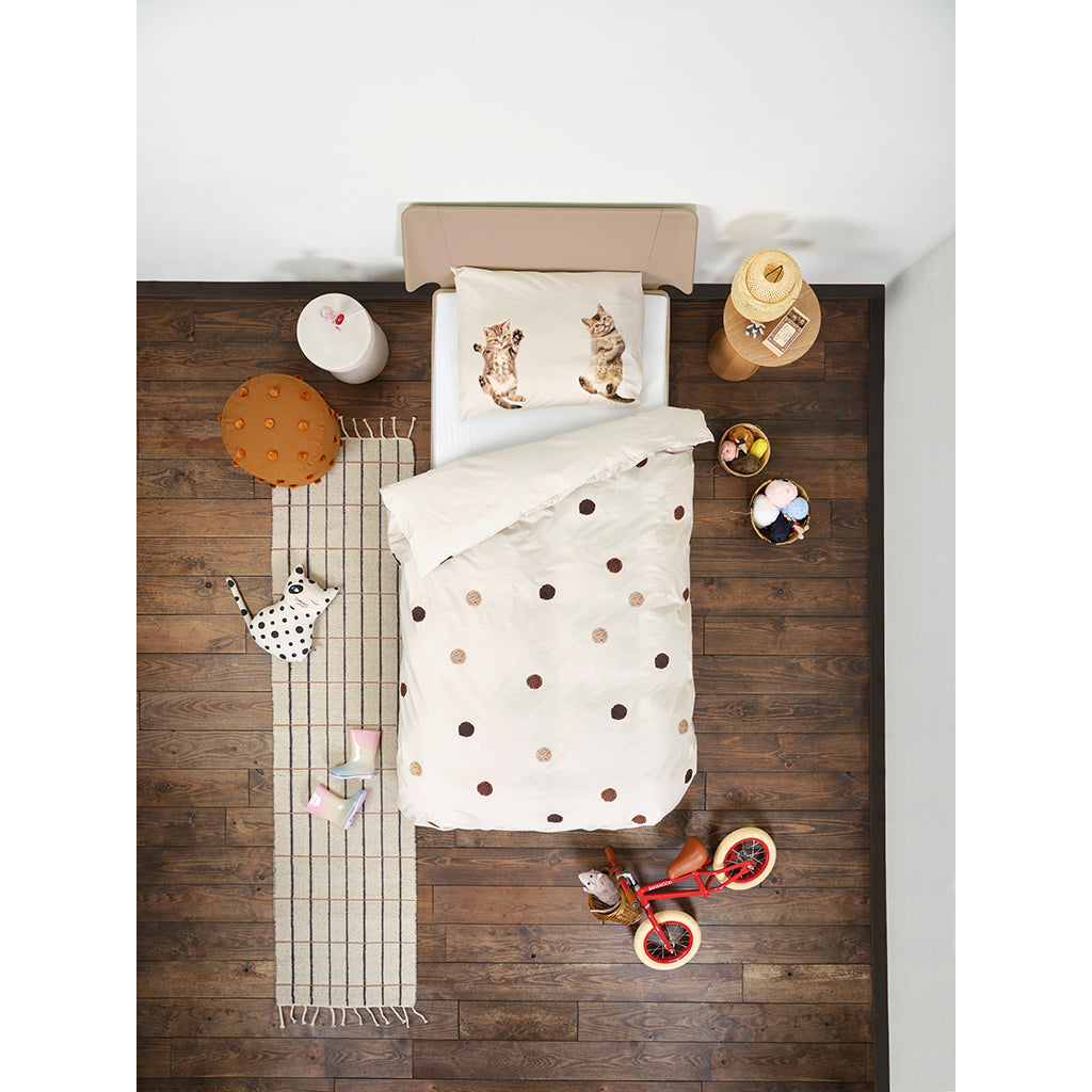 Snurk voksensengetøj, økologisk - Kitten friends