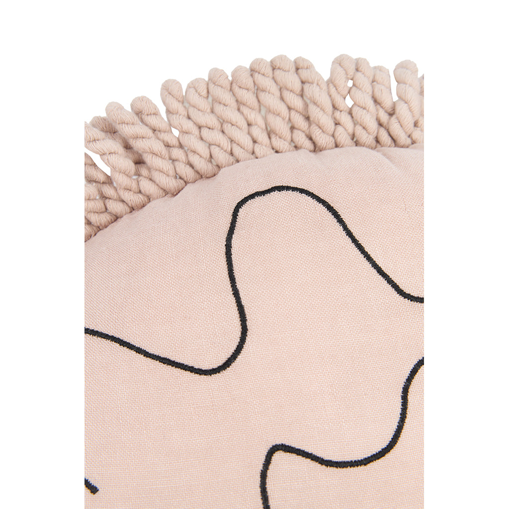 Nobodinoz Enzo pindsvin pude, vasket hør, Mauve pink