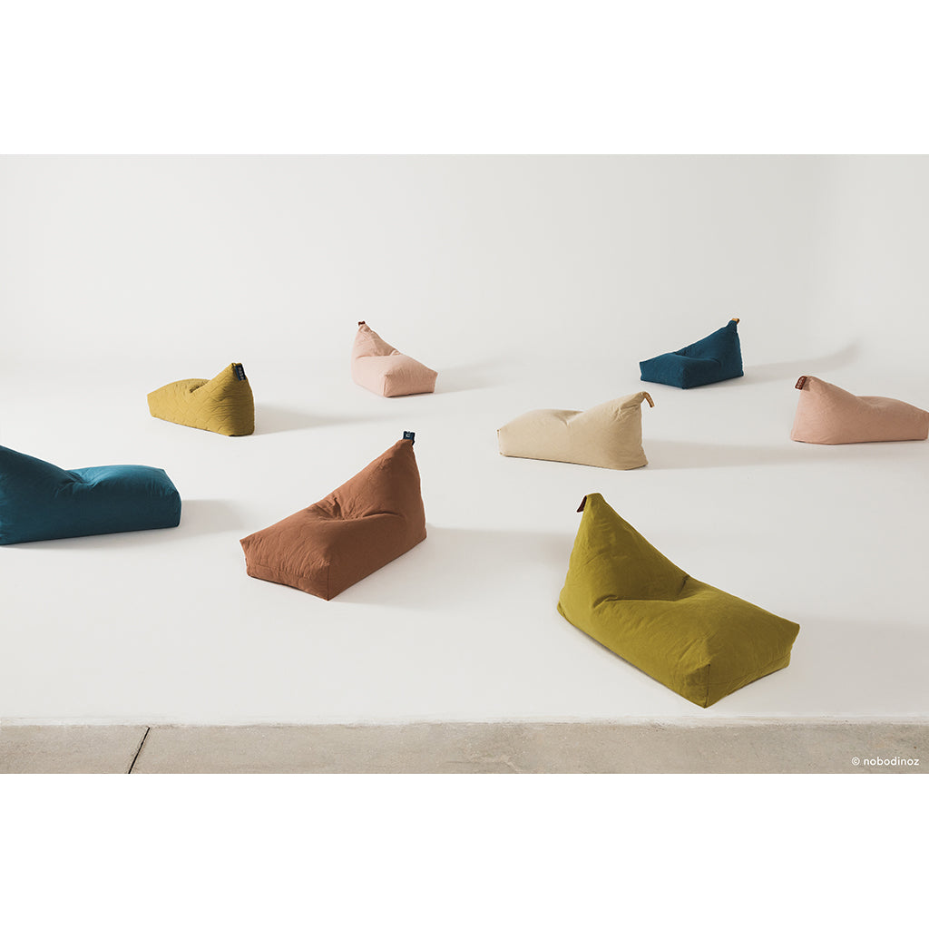 Nobodinoz quiltet lang sækkestol, L1NO - Green tea