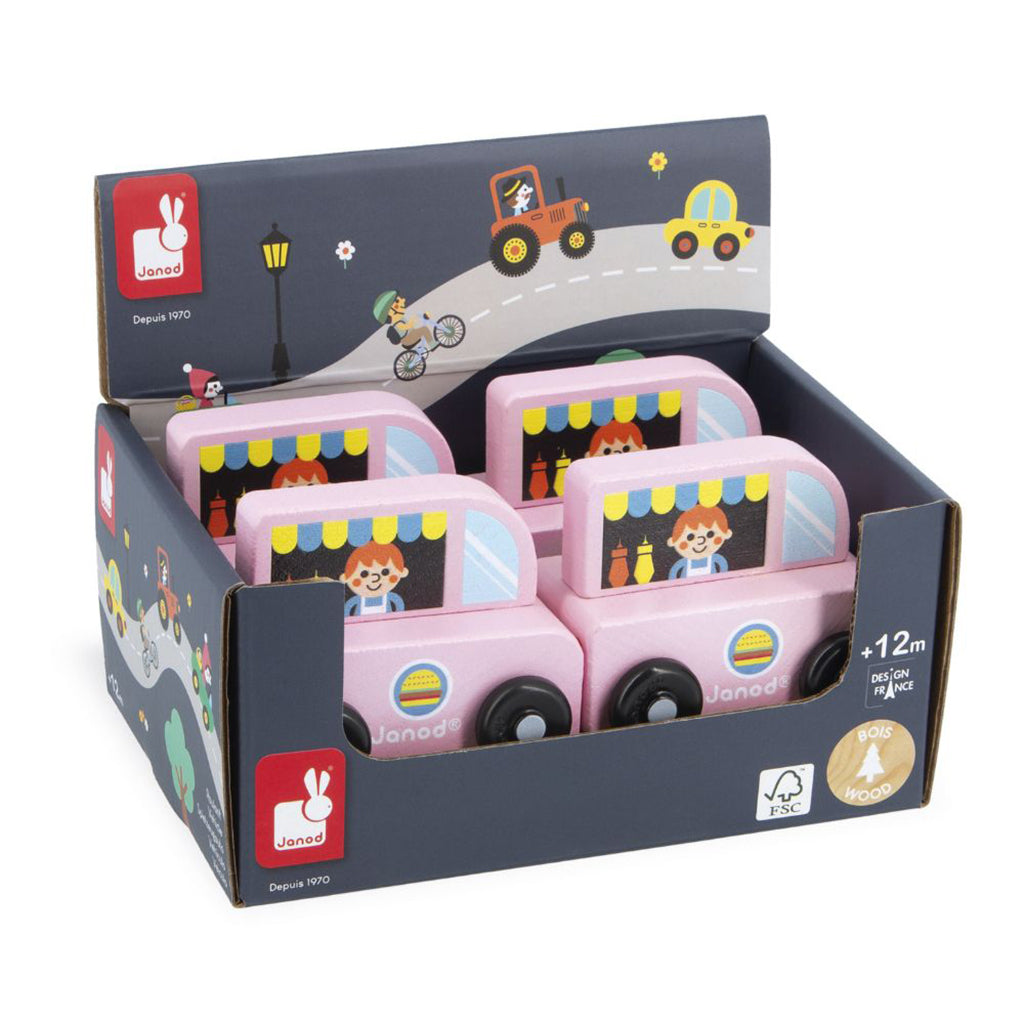 Janod legetøjsbil i træ, Foodtruck