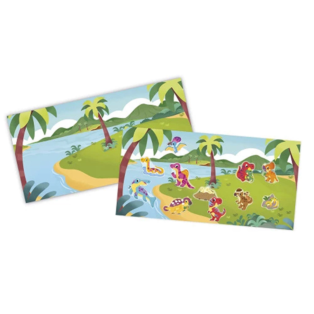 Janod Genanvendelige tykke stickers, Dinosaur