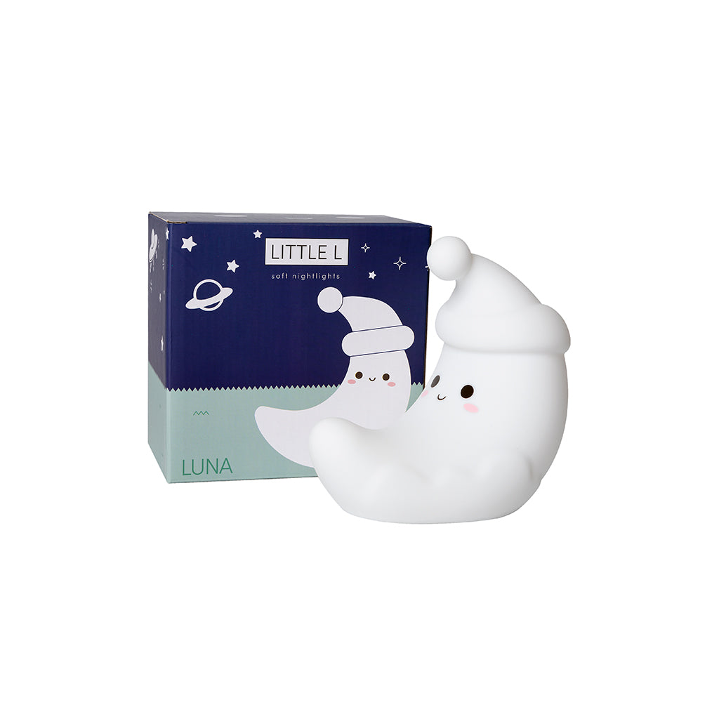 Little L. LED natlampe m fjernbetjening og flere lysindstillinger - Luna Moon
