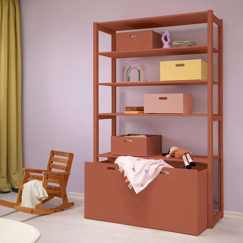 By Aulum Dana stor opbevaringskasse m hjul, flere str. - Rusty