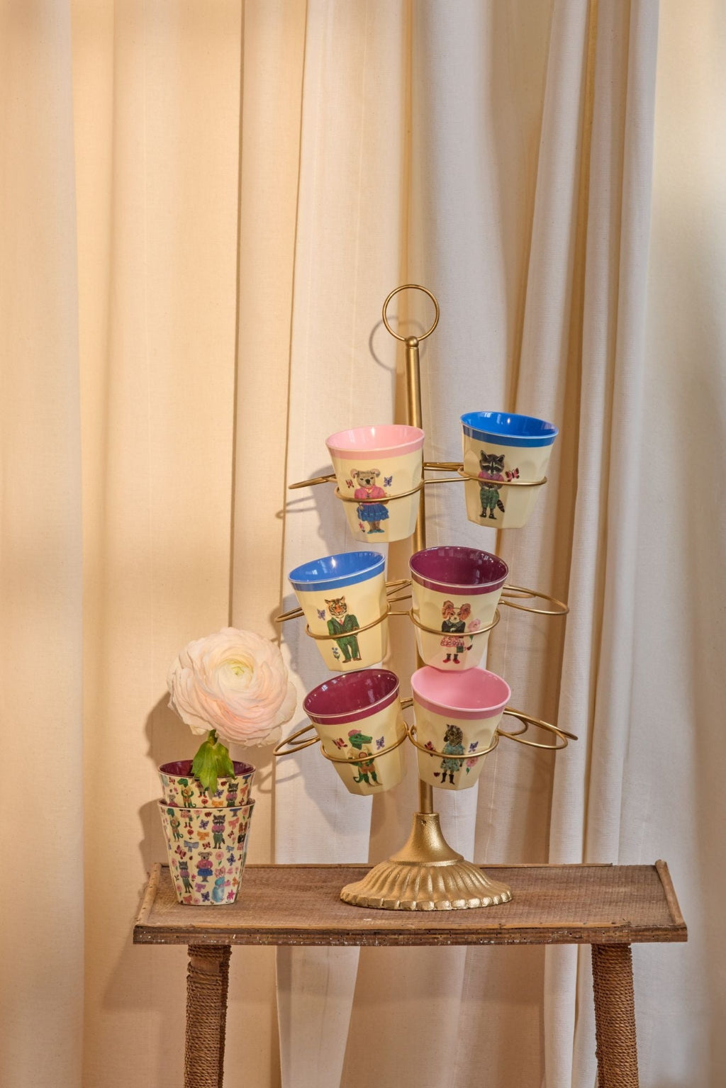 Rice melamin kop, Høj, bordeaux - Nathalie Lété Print