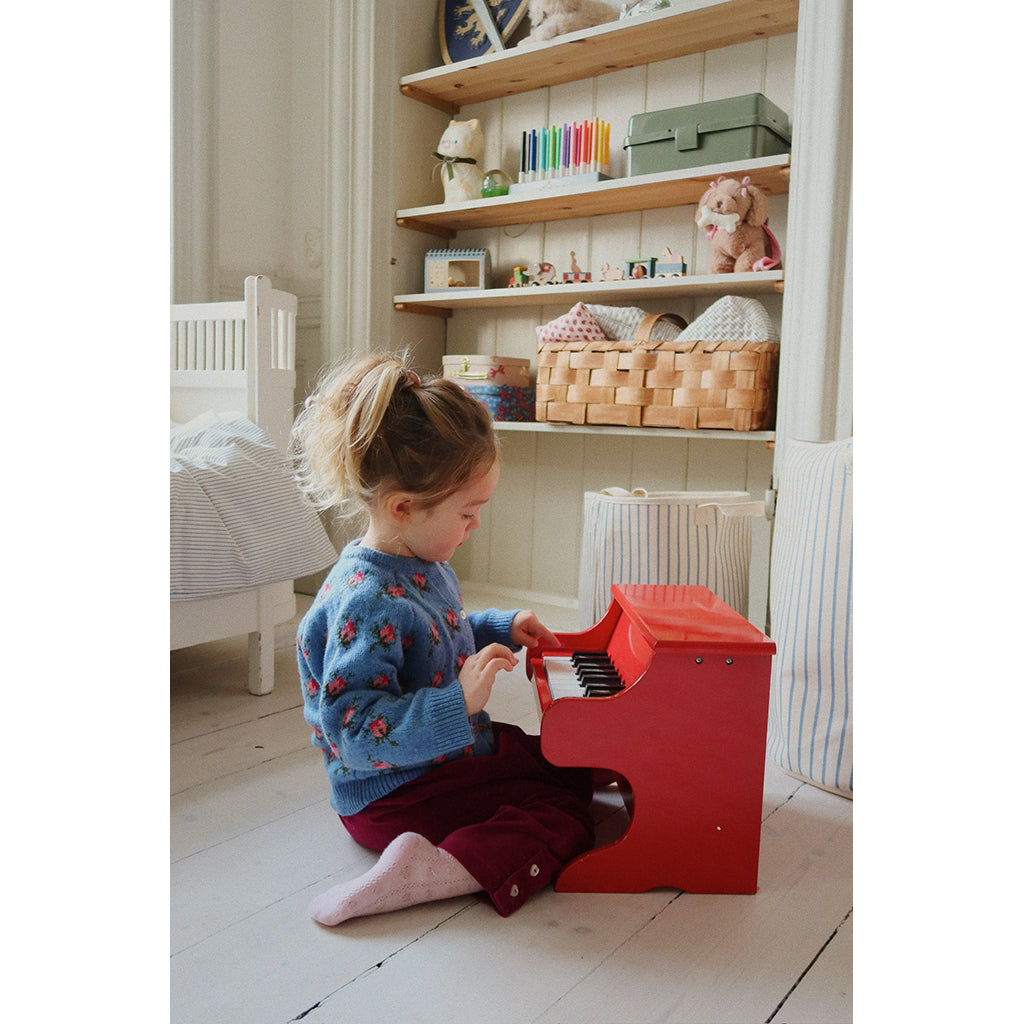 Konges Sløjd Glossy piano, klaver i træ - Red