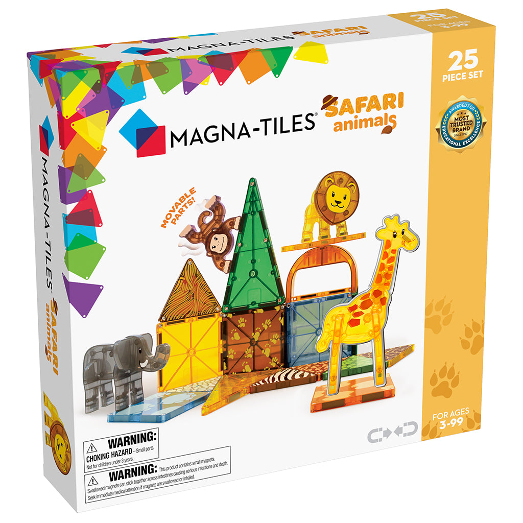 Magna-Tiles Safari Animals, Magnetisk byggesæt m. 25 dele