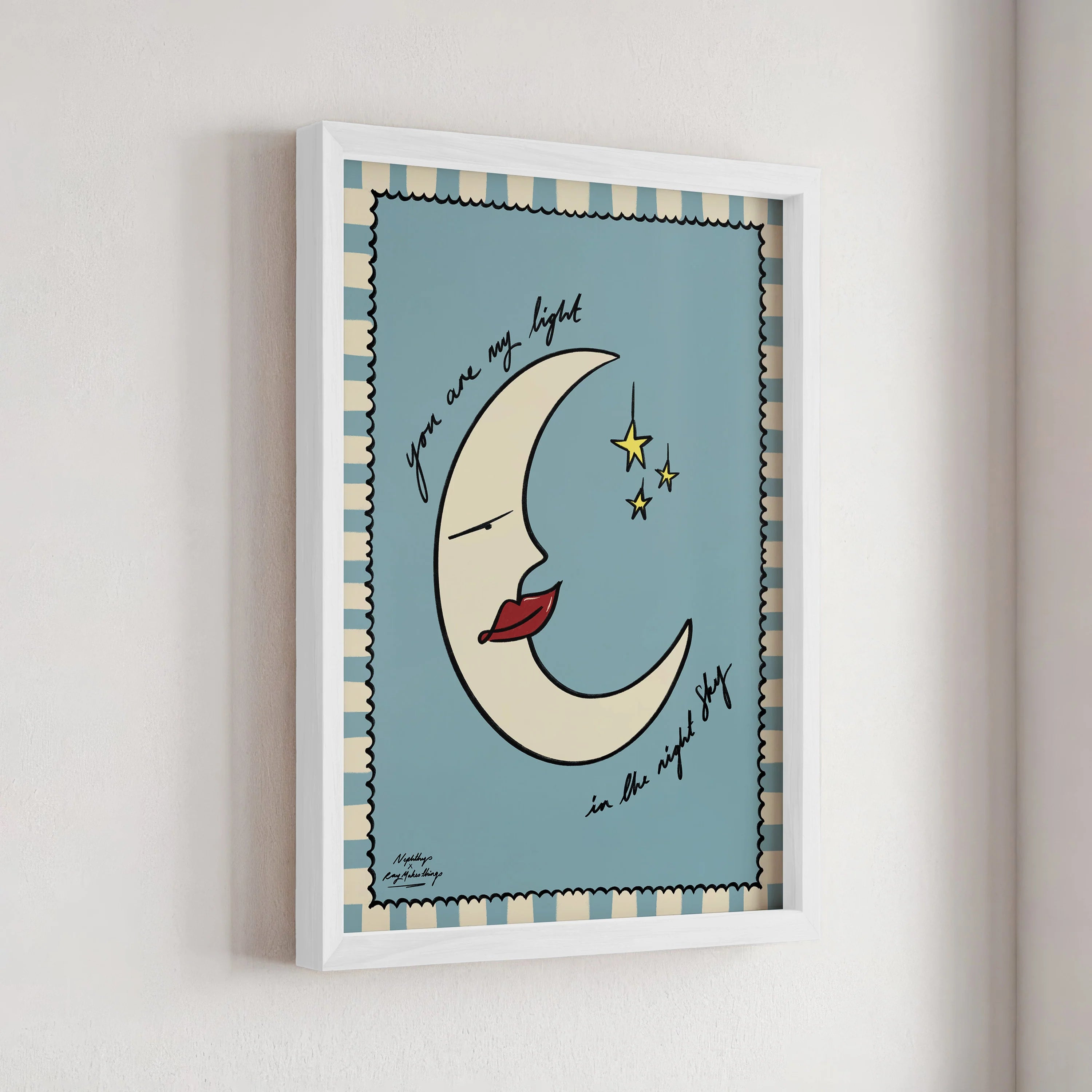 Nephthys Illustrated plakat, You are my light in the night sky - A4