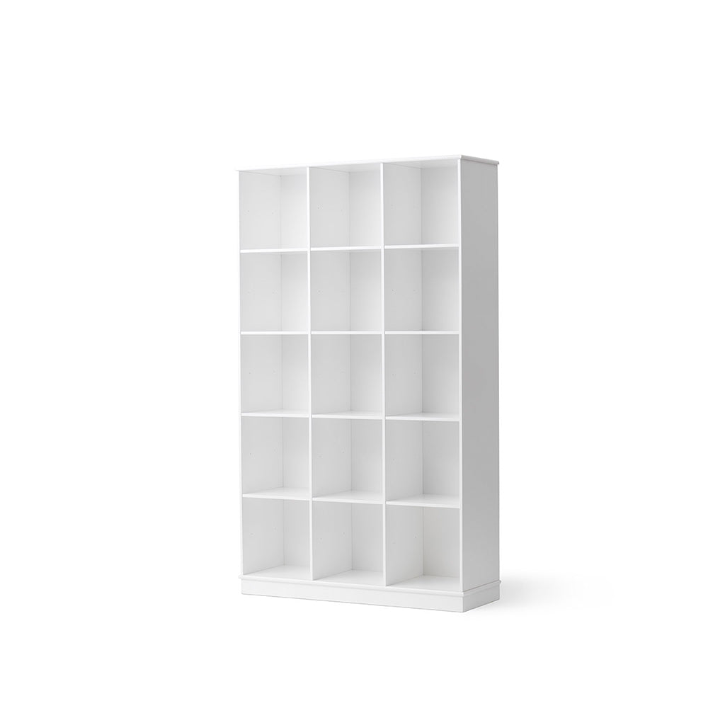 Oliver Furniture Wood reol, 3x5 rum lodret m sokkel