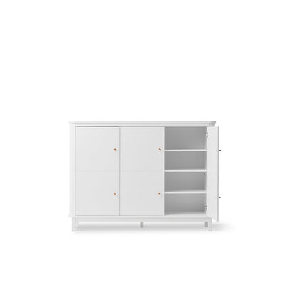 Oliver Furniture Wood multiskab m. 3 døre, hvid