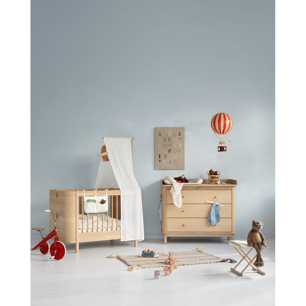 Oliver Furniture Wood puslekommode, m. stor plade