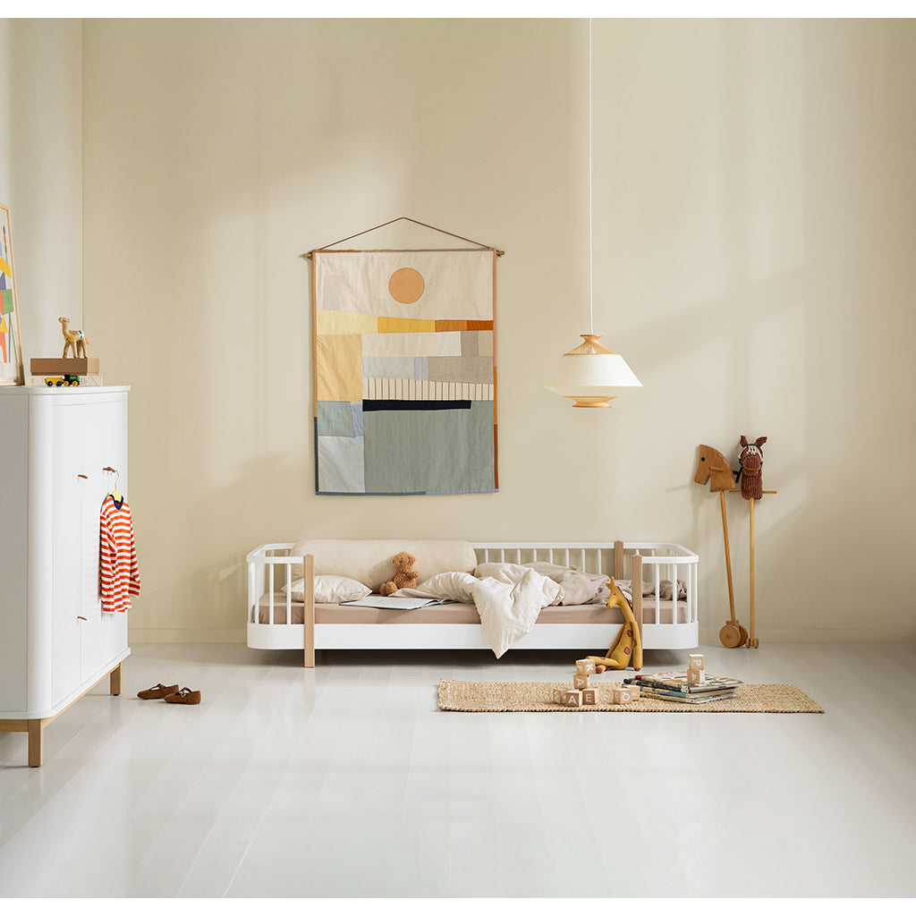 Oliver Furniture, Wood Original, Gulvseng - Hvid/Eg