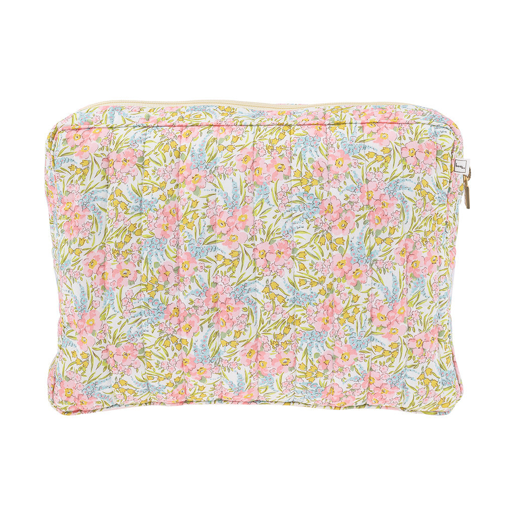 Bon Dep Pouch big, toilettaske med Liberty - Swirling petals pink