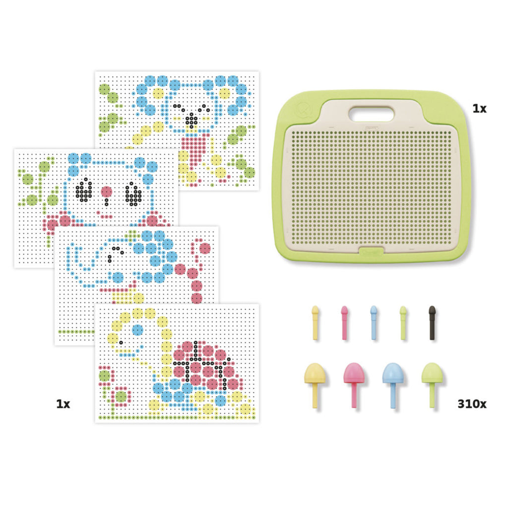 Quercetti PlayEco+ sømbræt af genanvendt plast - 310 dele