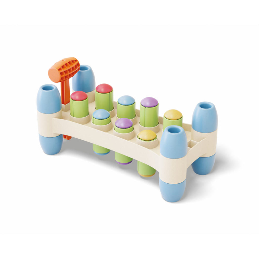 Quercetti PlayEco+ hammerspil, Hammer Peggy - Fra 18 mdr.