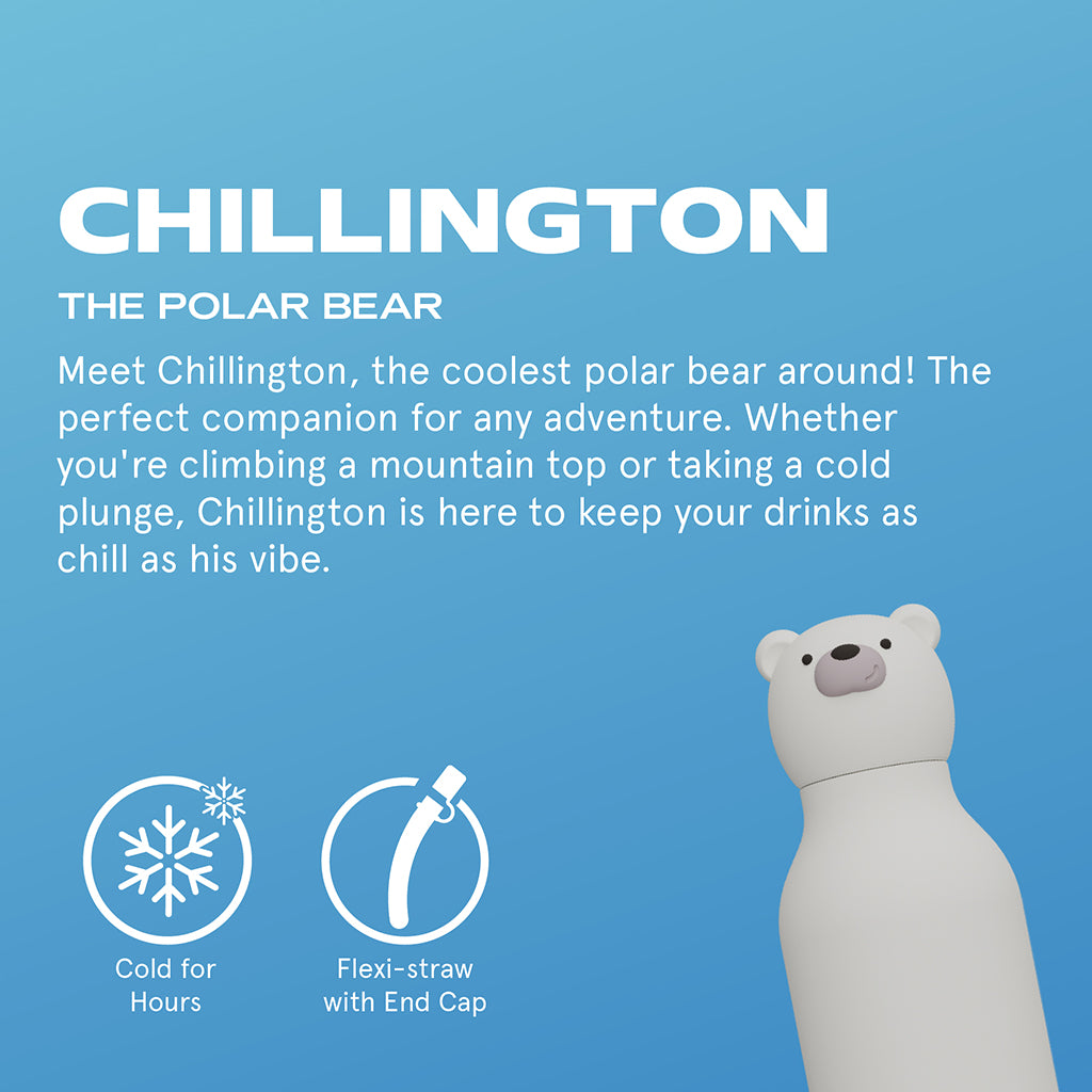 Asobu Bestie Animal termo drikkedunk, 460 ml. - Isbjørn