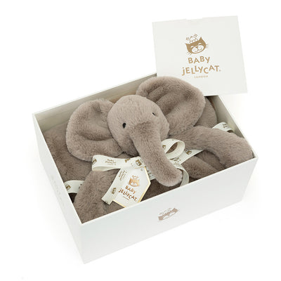 Baby Jellycat tæppe i gaveæske, Smudge elefant -  56 x 70 cm