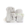 Baby Jellycat bamse, Bashful nusseklud - Silver kanin