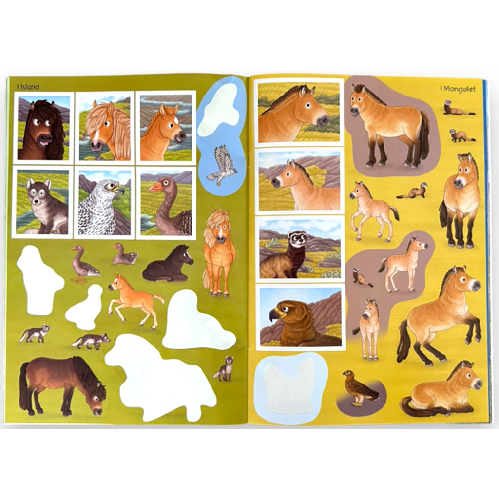 Forlaget Bolden, Naturens verden – med klistermærker – Heste og ponyer og andre dyr