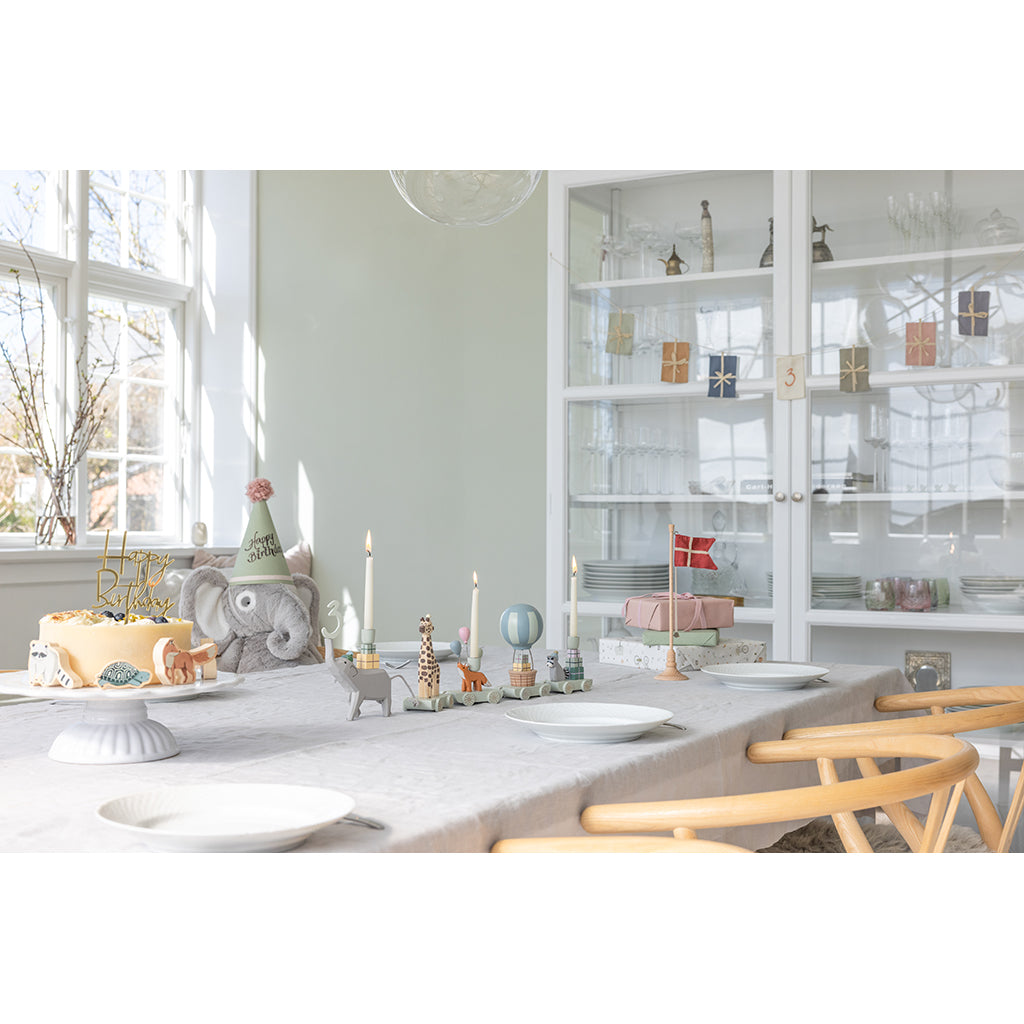 Sebra Fødselsdags ranke, gaver, tal 0-9, økologisk bomuld