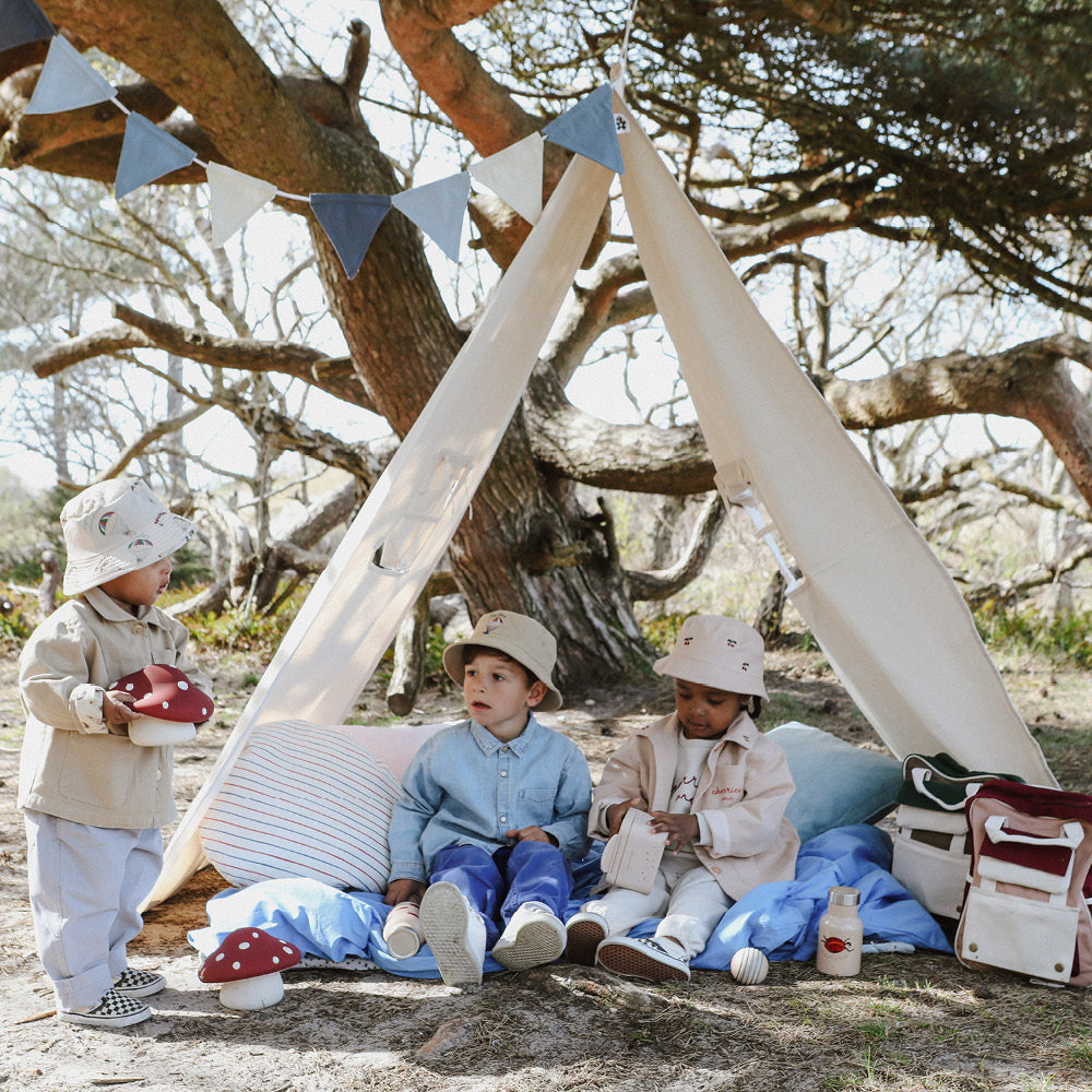 Sebra flagranke, dobbelt-sidet, Powder blue - 2,5 meter