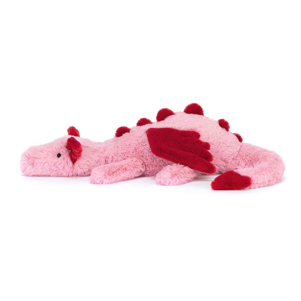 Jellycat bamse, Heart Dragon drage - 50 cm