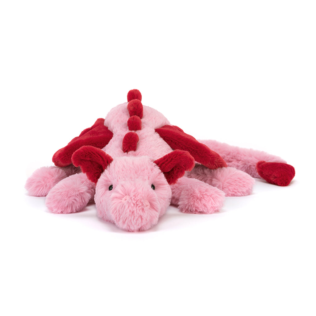 Jellycat bamse, Heart Dragon drage - 50 cm