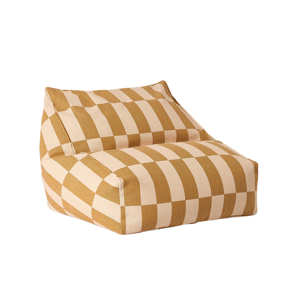 Nobodinoz Vibes armchair sækkestol, Mustard and sand tiles