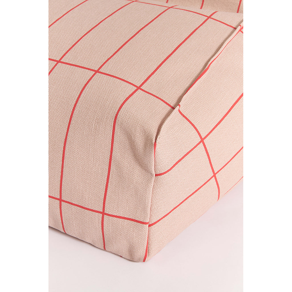Nobodinoz Vibes armchair sækkestol, Pink red grid
